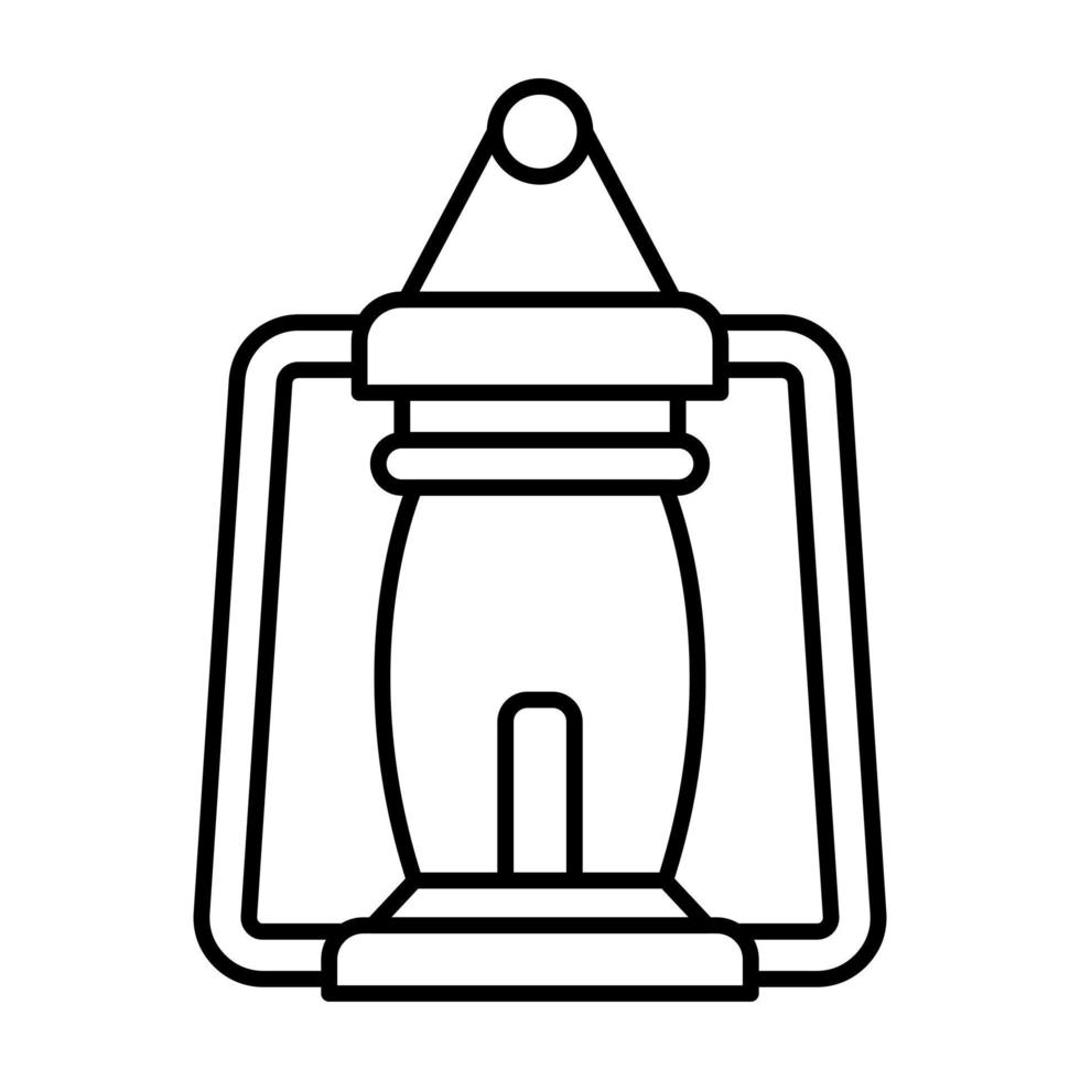 Lantern Line Icon vector