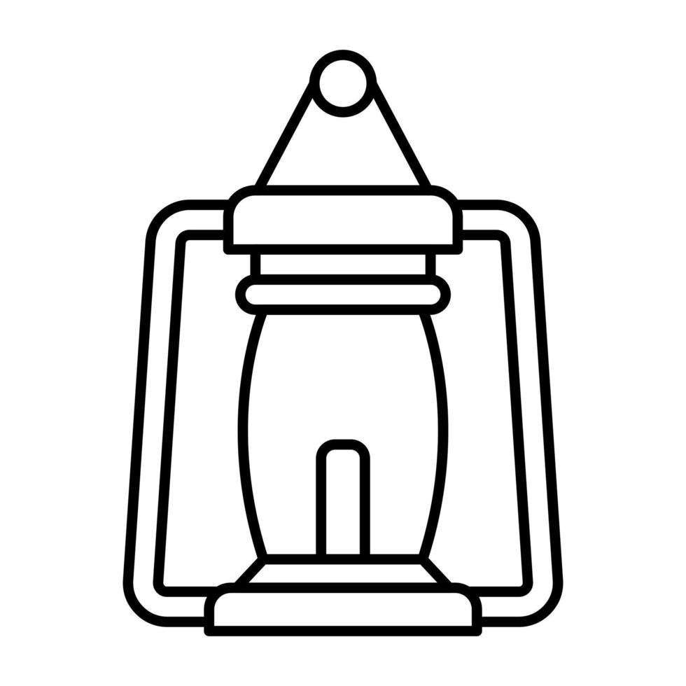 Lantern Line Icon vector