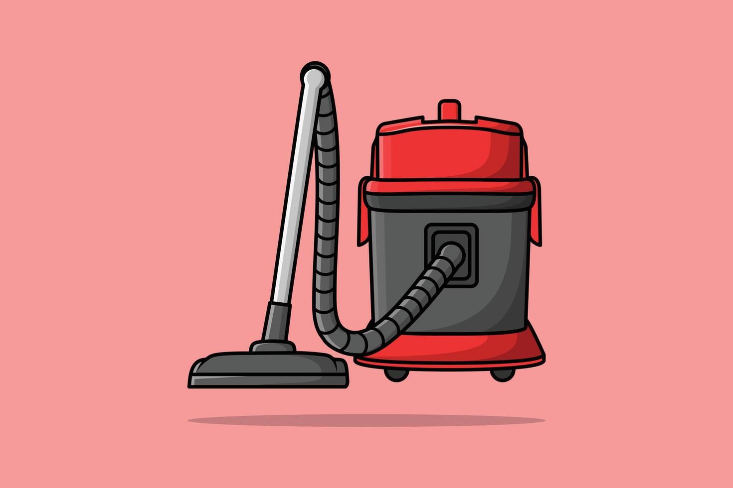 ilustración vectorial de la máquina aspiradora. concepto de icono de objeto de servicio de limpieza. diseño de vectores de equipos de limpieza del hogar.