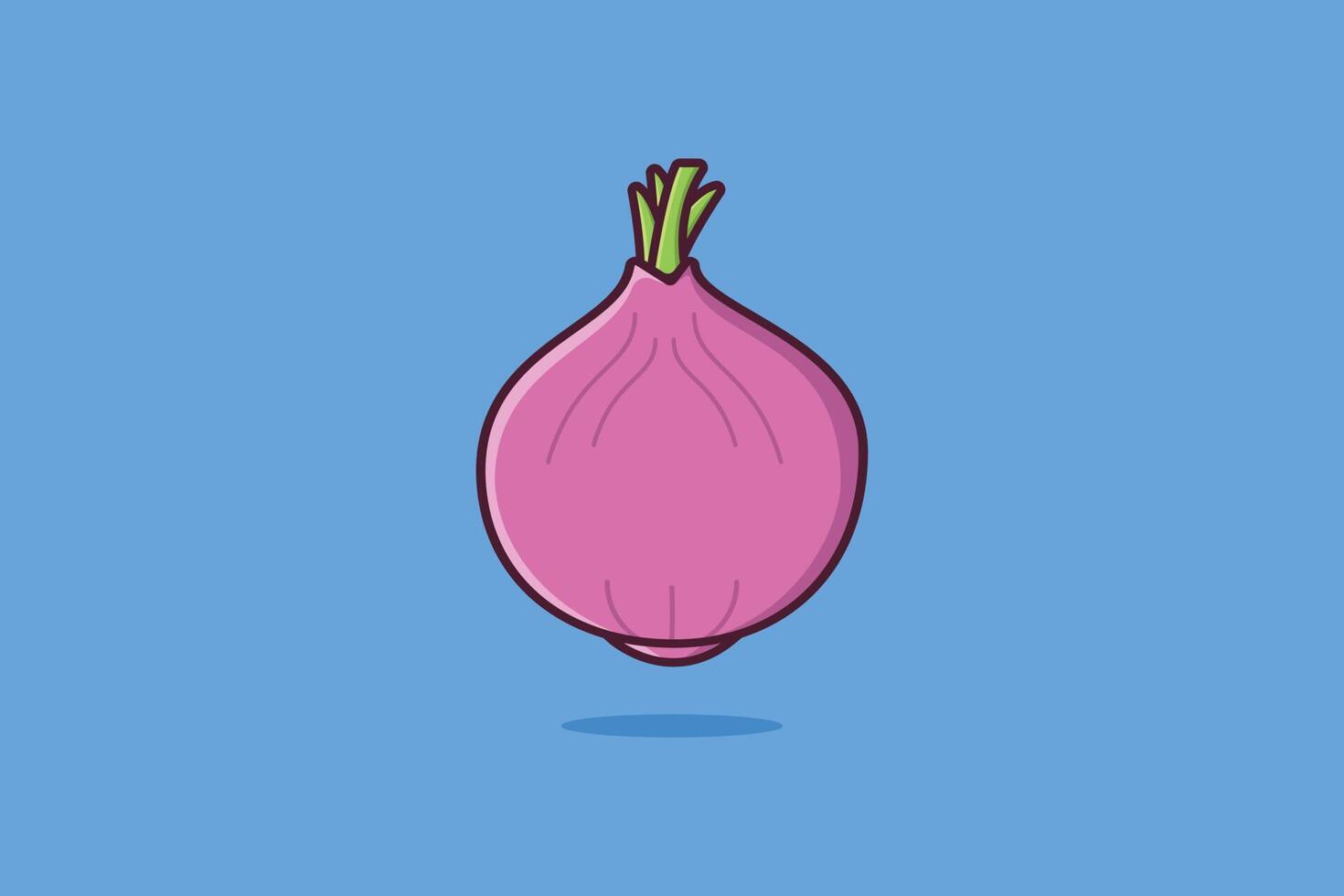 Onion vegetable vector illustration. Food nature icon concept. Cooking food fresh vegetable onion icon design.