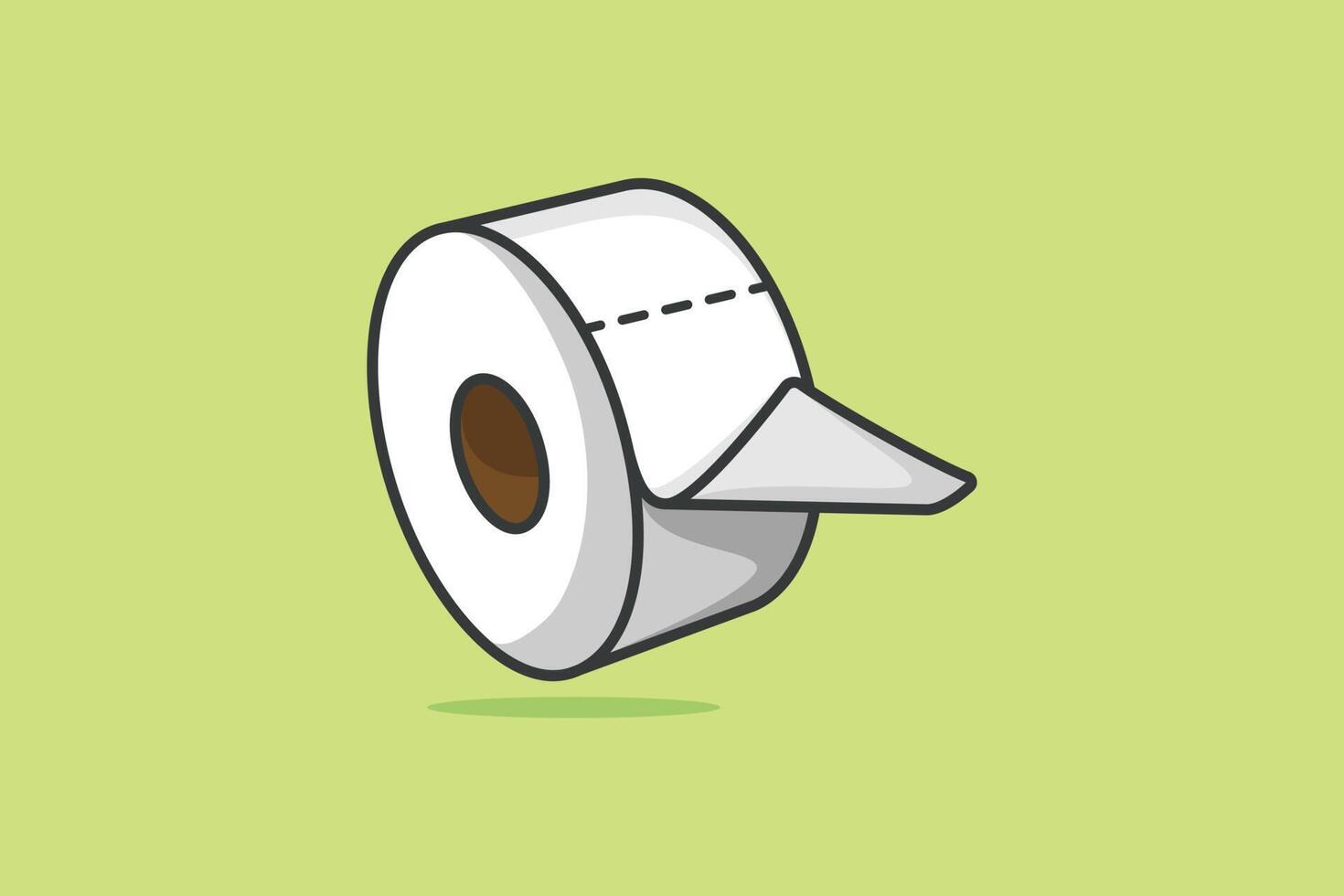 Toilet Tissue Paper Roll vector illustration. Healthcare and medical icon concept. Body cleaner tissue vector design.