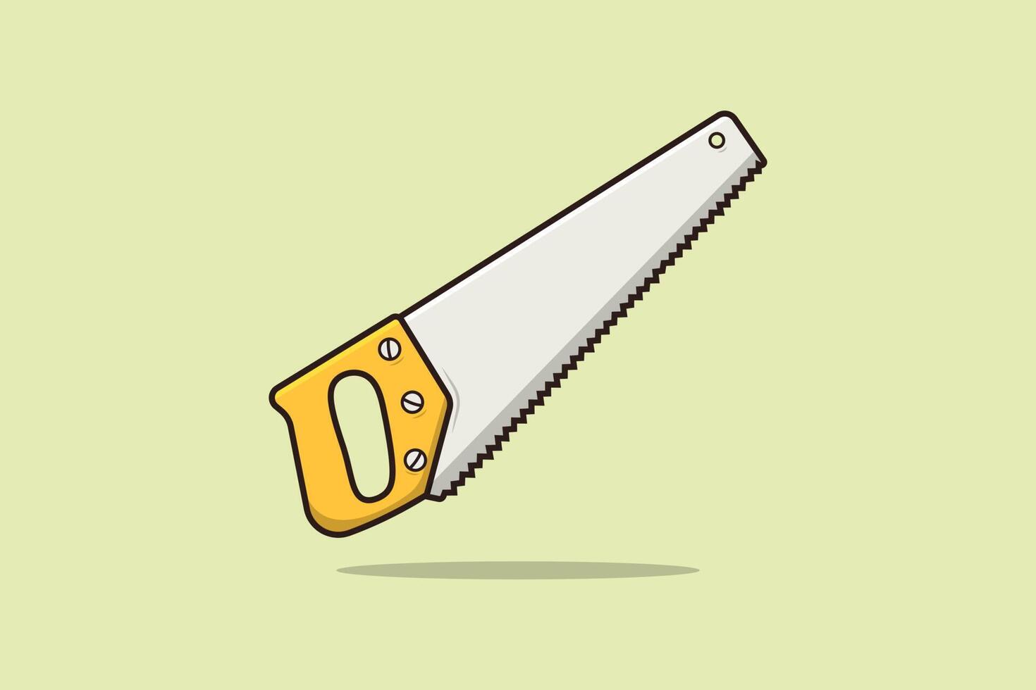 Handsaw Carpentry tool vector illustration. Construction working ...