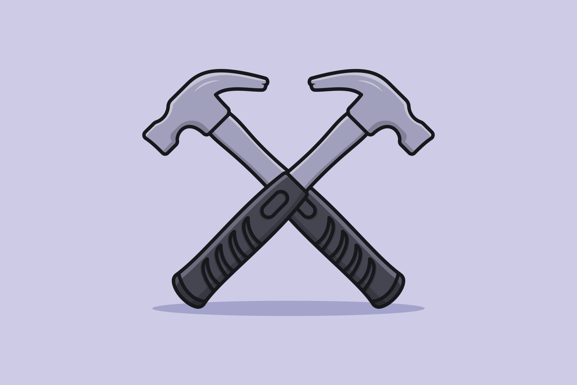 Claw Hammer tool vector illustration. Working tools equipment objects icon concept. Claw Hammer