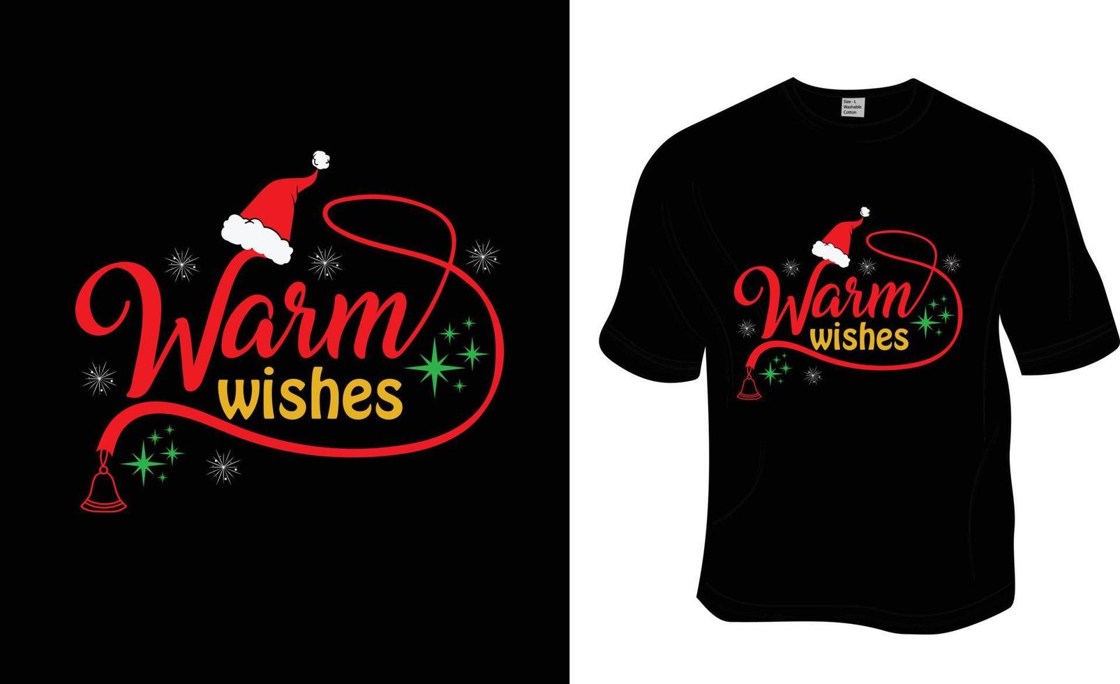 Warm wishes, Christmas t-shirt design. Ready to print for apparel, poster, and illustration. Modern, simple, lettering t-shirt vector. vector