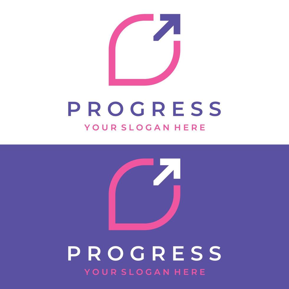Financial and career creative growth and progress logo design with arrow direction sign. Logo for business,progress and career symbol. vector