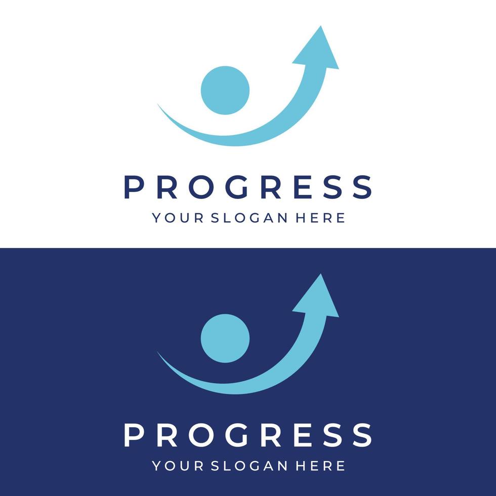 Financial and career creative growth and progress logo design with arrow direction sign. Logo for business,progress and career symbol. vector