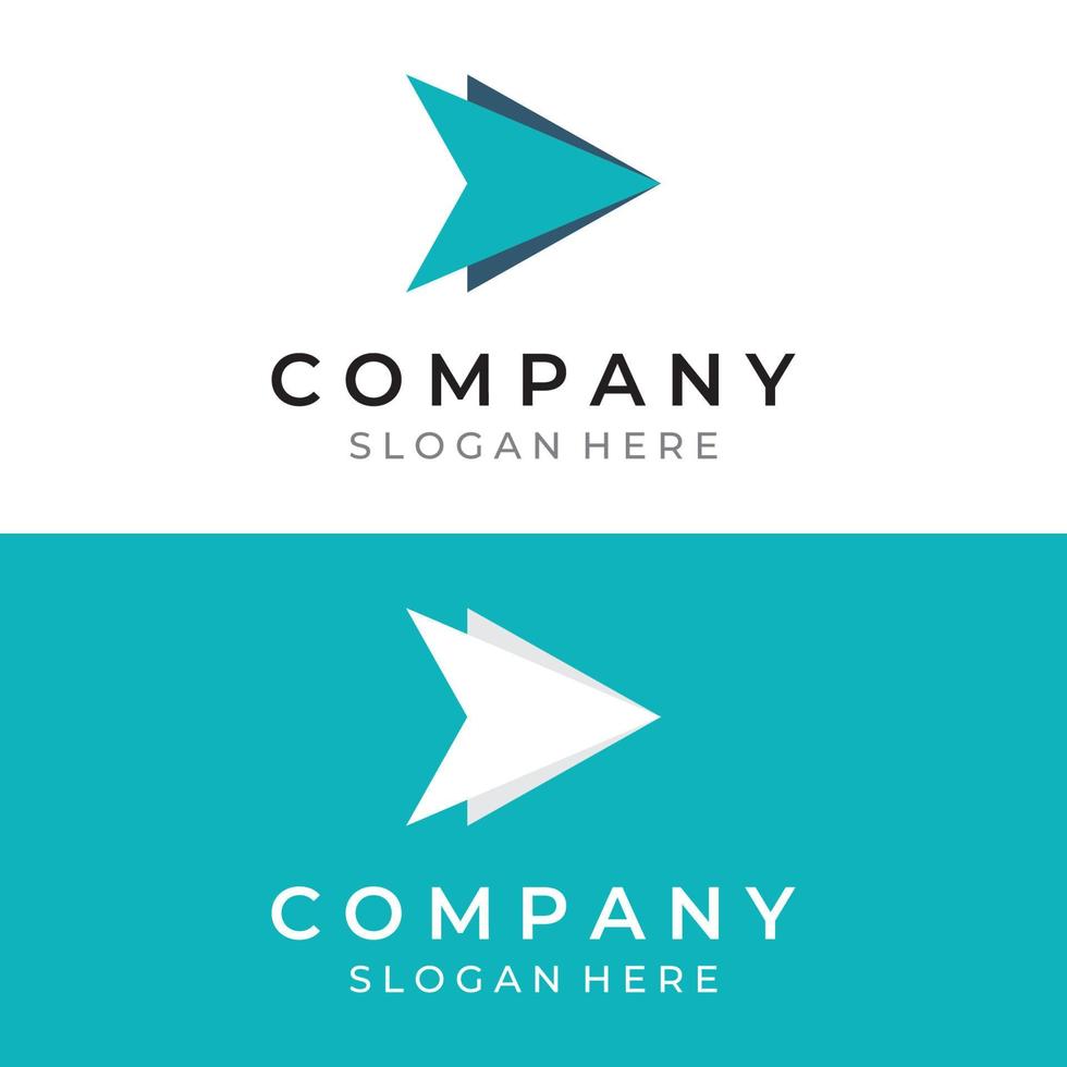 crecimiento creativo financiero y profesional y diseño de logotipo de progreso con signo de dirección de flecha. logo para negocios, progreso y símbolo de carrera. vector