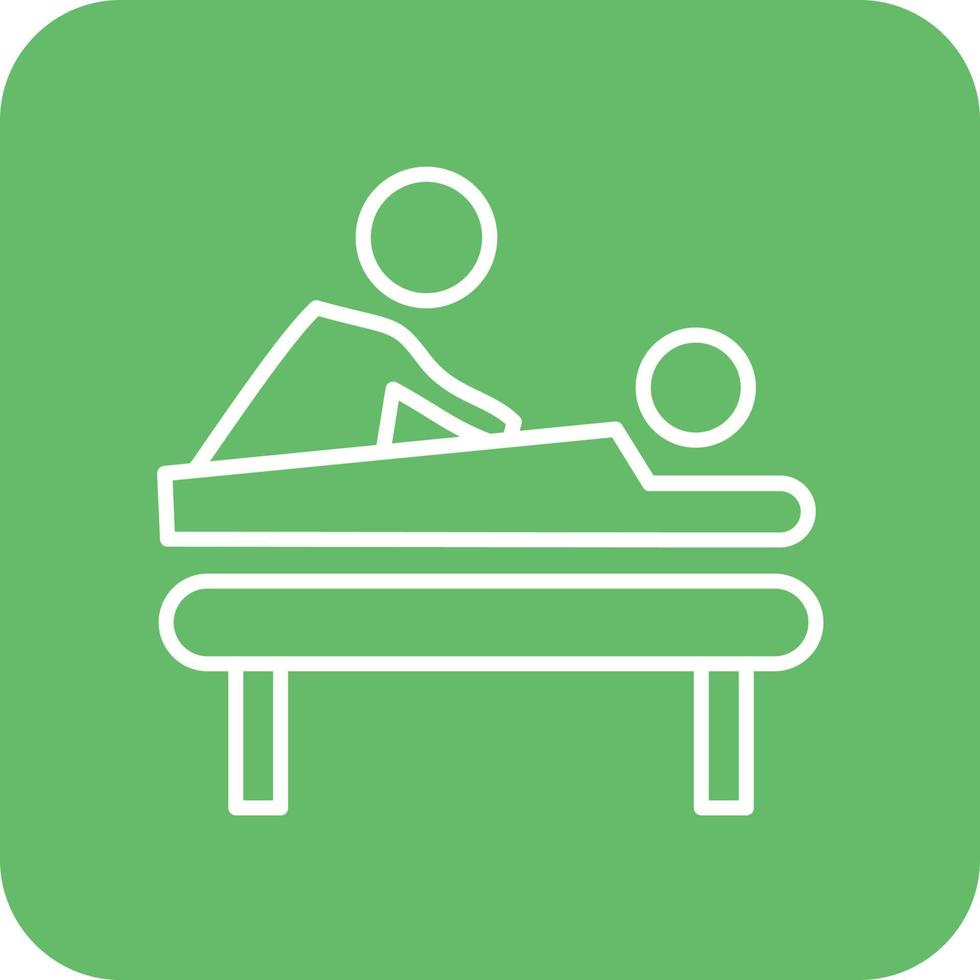 Massage Therapist Line Round Corner Background Icons vector