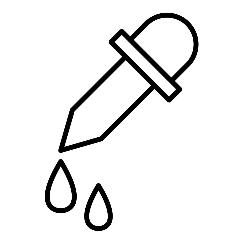 Eye Dropper Line Icon vector