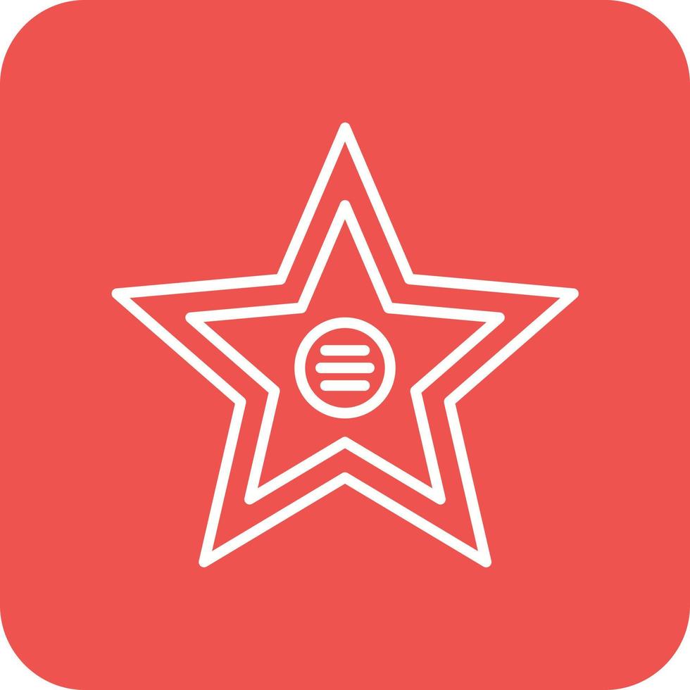 Walk of Fame Line Round Corner Background Icons vector