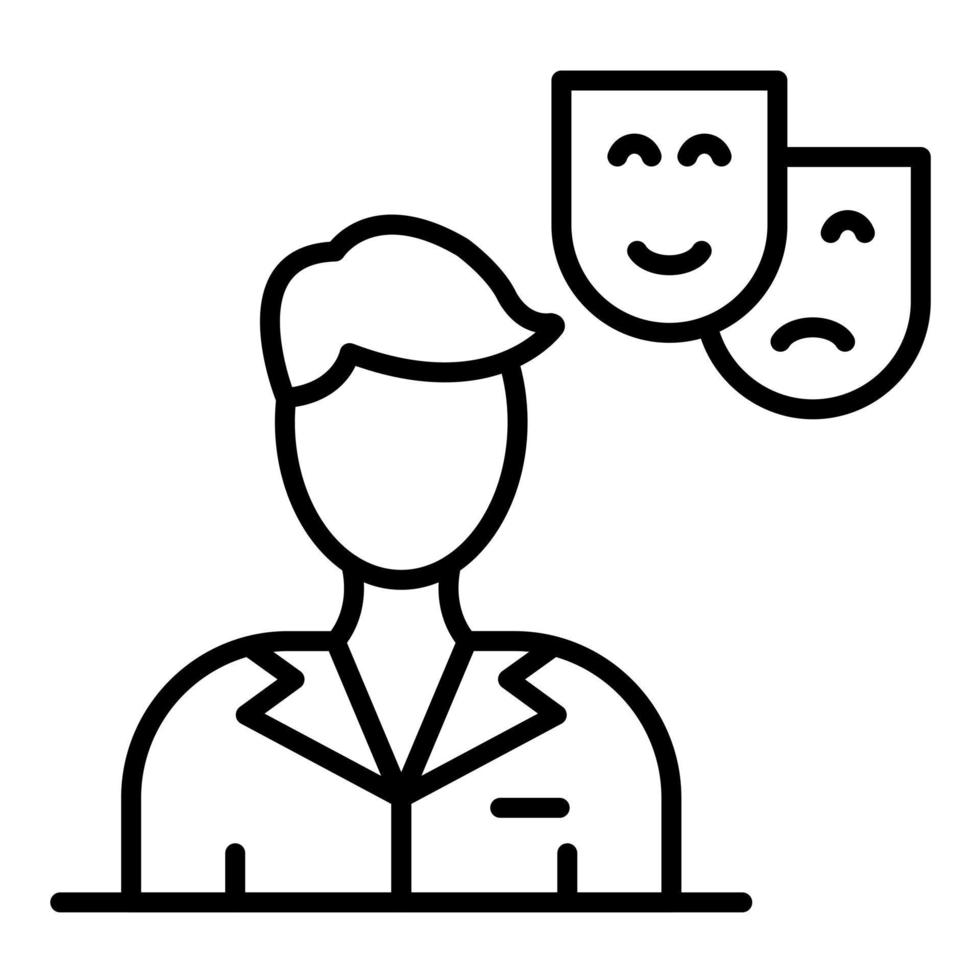 Drama Line Icon vector