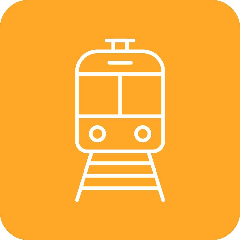 Train Line Round Corner Background Icons vector