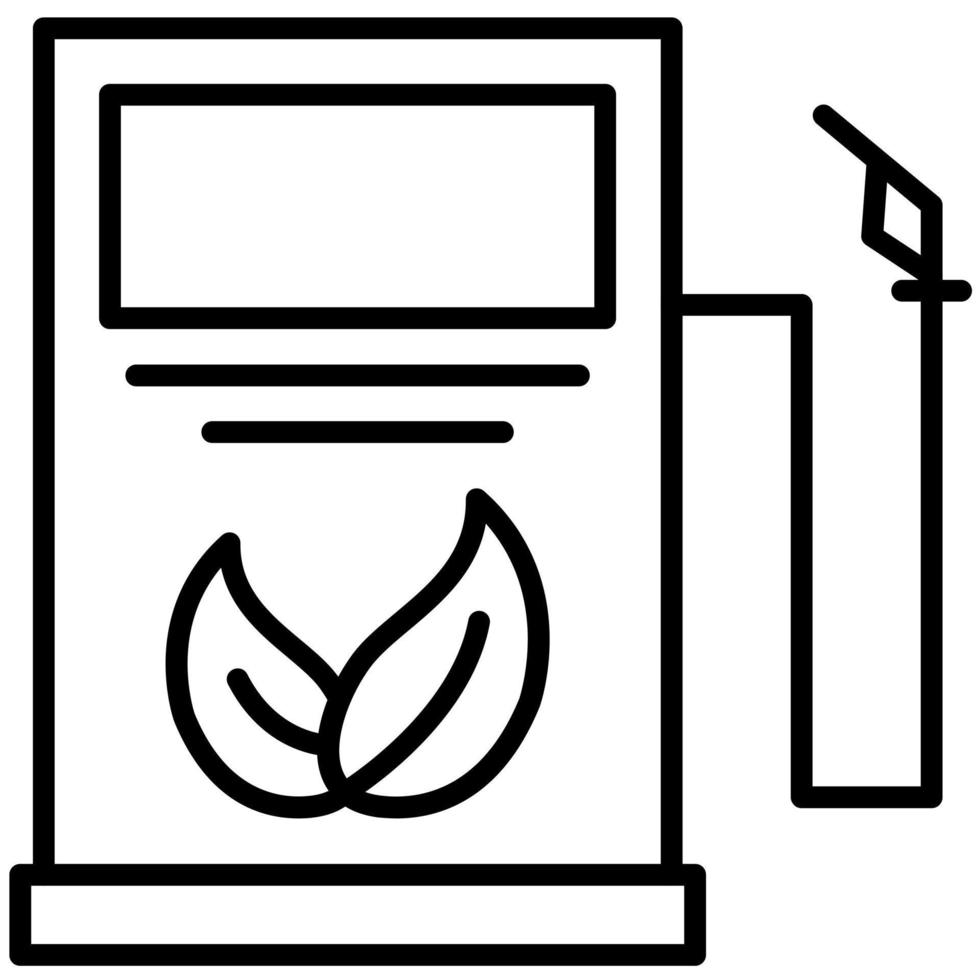 Biofuel Station Line Icon vector