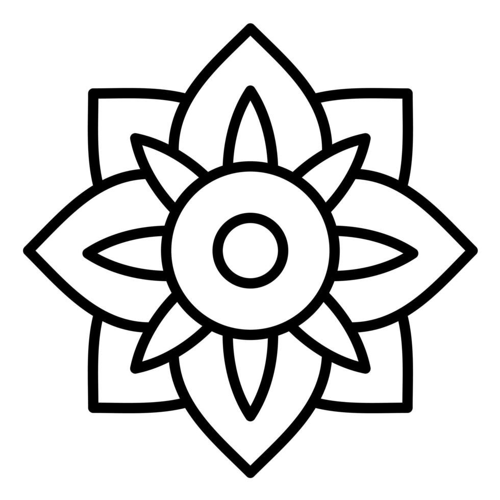 Amaryllis Line Icon vector