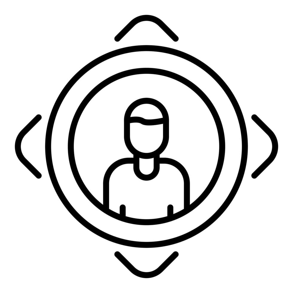 Audience Targeting Line Icon vector