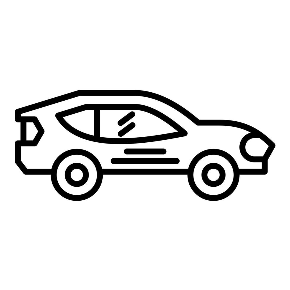 icono de línea de coche de carreras vector