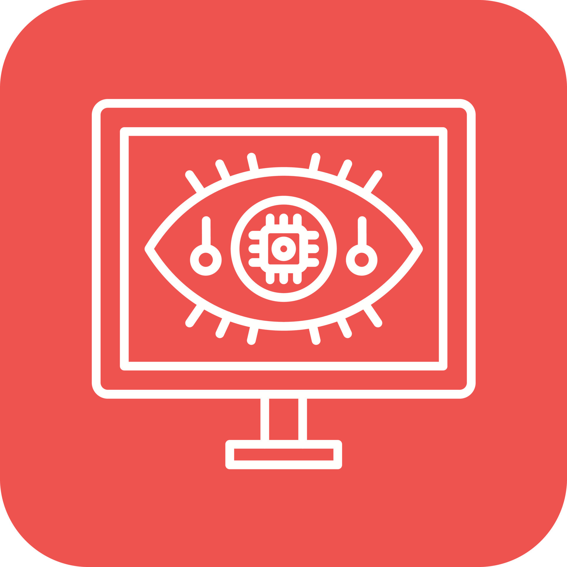 Computer Vision Line Round Corner Background Icons 14724610 Vector Art