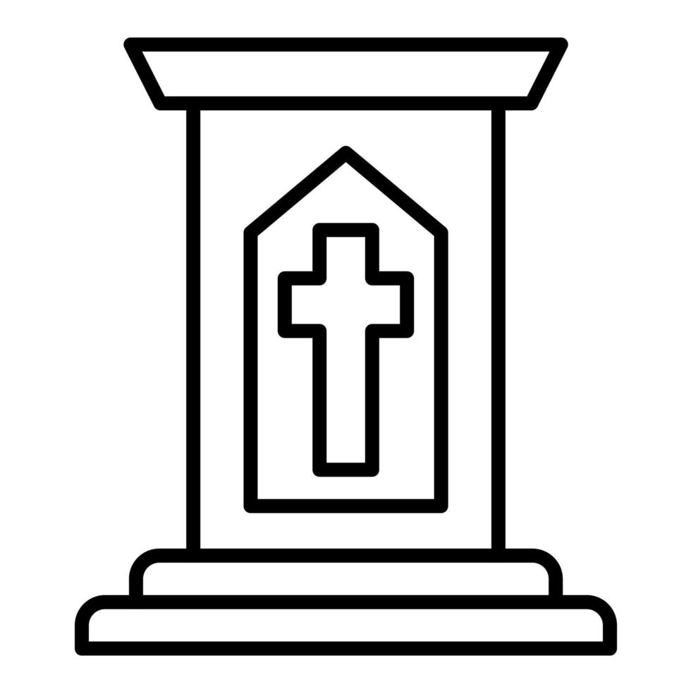 Pulpit Line Icon vector