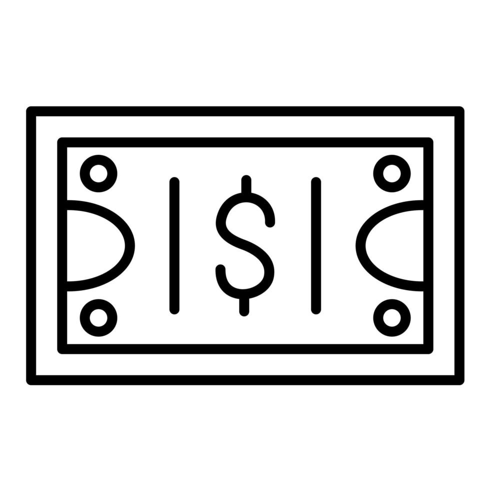 icono de línea de dinero vector