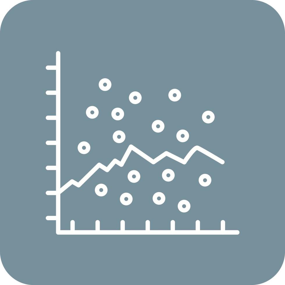 Scatter Graph Line Round Corner Background Icons vector