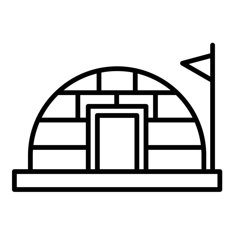 Igloo House Line Icon 14724791 Vector Art at Vecteezy