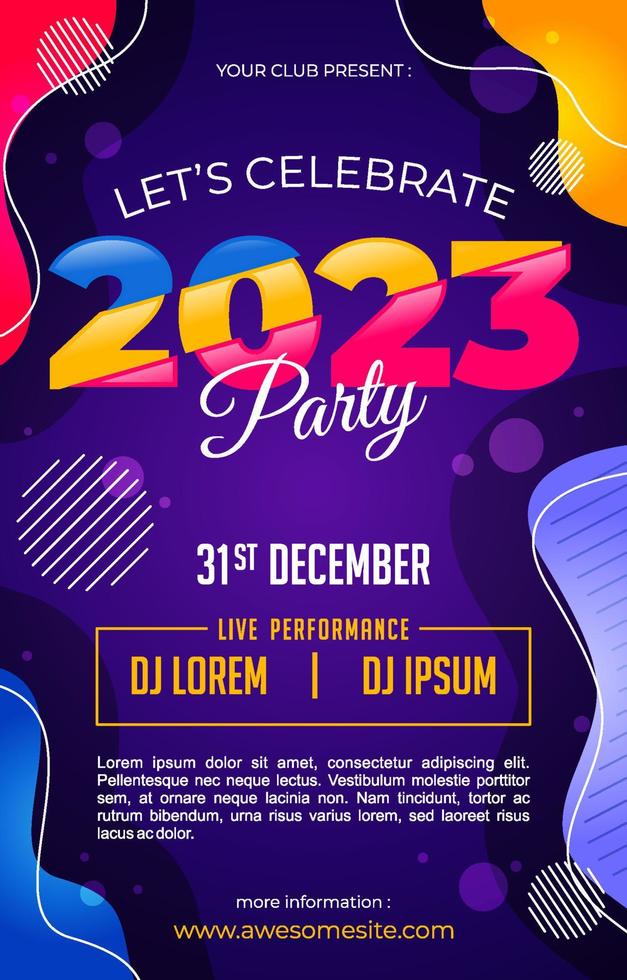 Modern New Year Party Poster vector