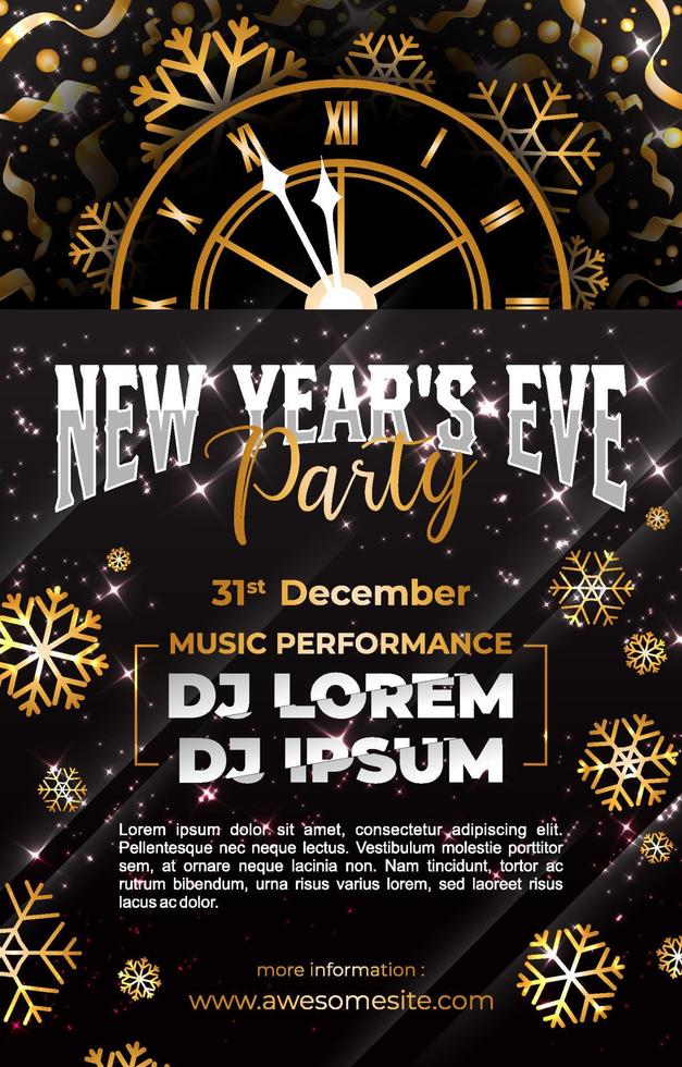 New Year's Eve Party Poster vector