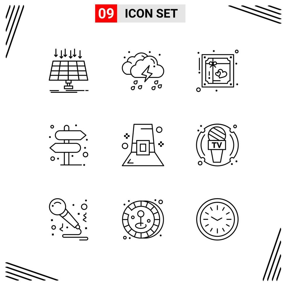 9 Icons Line Style Grid Based Creative Outline Symbols for Website Design Simple Line Icon Signs Isolated on White Background 9 Icon Set vector