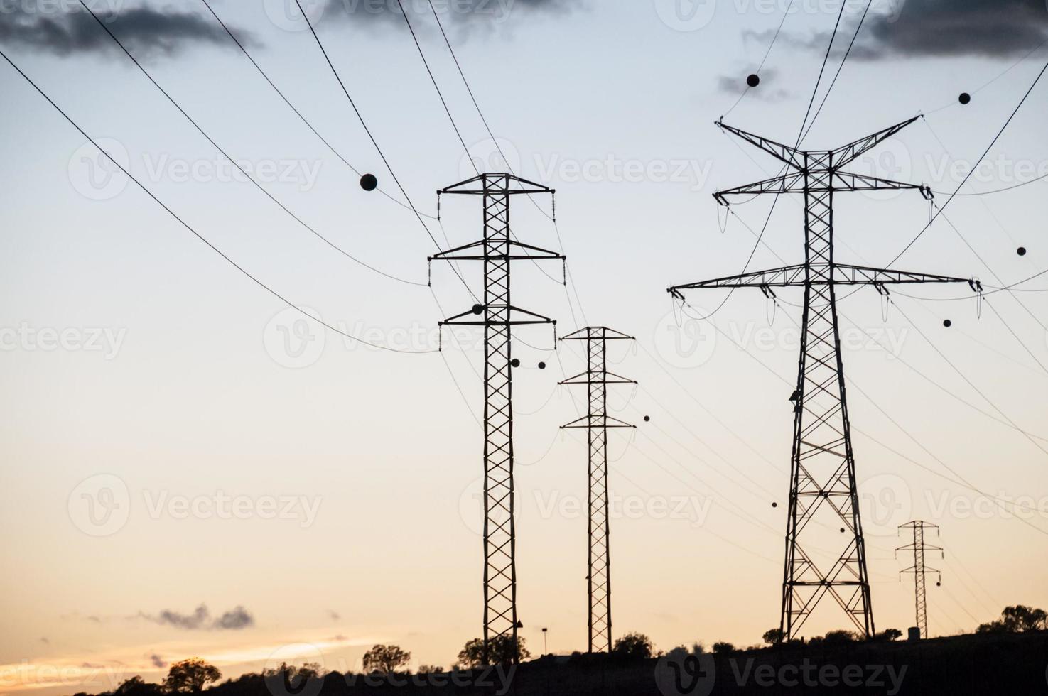 escena de la torre de energía foto