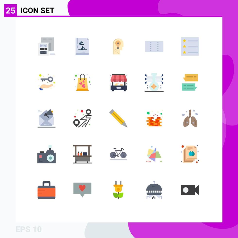 25 Thematic Vector Flat Colors and Editable Symbols of business layout business minimize think Editable Vector Design Elements