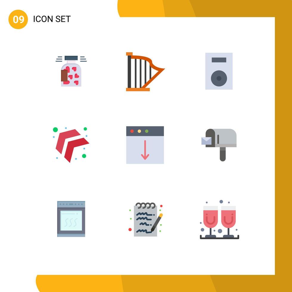 9 Creative Icons Modern Signs and Symbols of left arrow music turntable products Editable Vector Design Elements