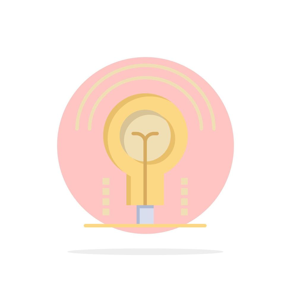 Bulb Idea Light Hotel Abstract Circle Background Flat color Icon vector