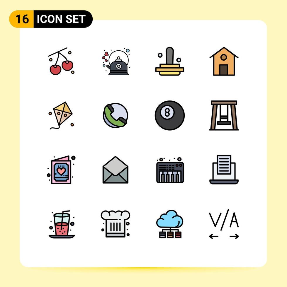 16 Creative Icons Modern Signs and Symbols of easter building pot house stamp Editable Creative Vector Design Elements