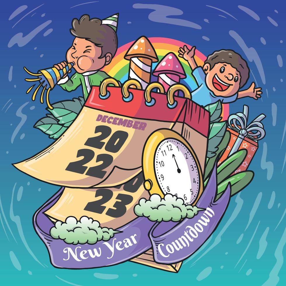 New Year Countdown Concept vector