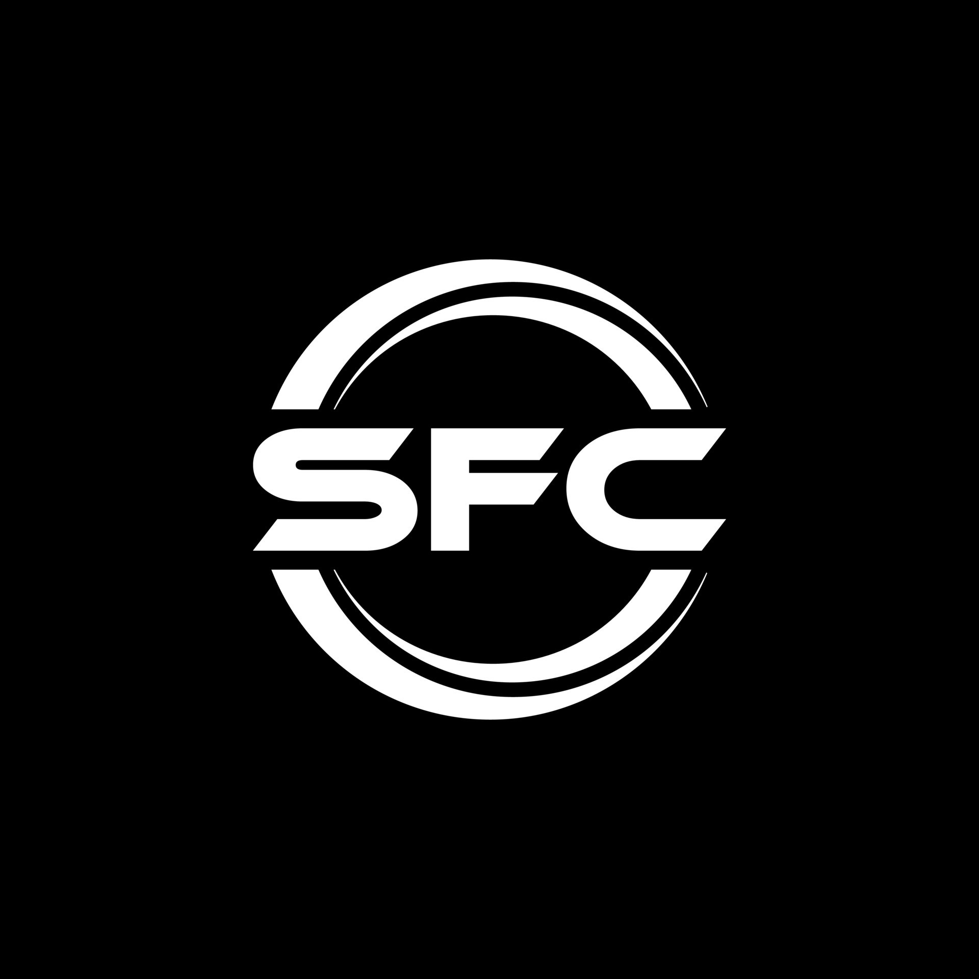 diseño del logotipo de la letra sfc en la ilustración. logotipo