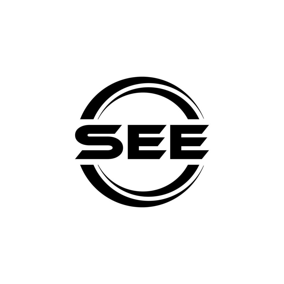 SEE letter logo design in illustration. Vector logo, calligraphy designs for logo, Poster, Invitation, etc.