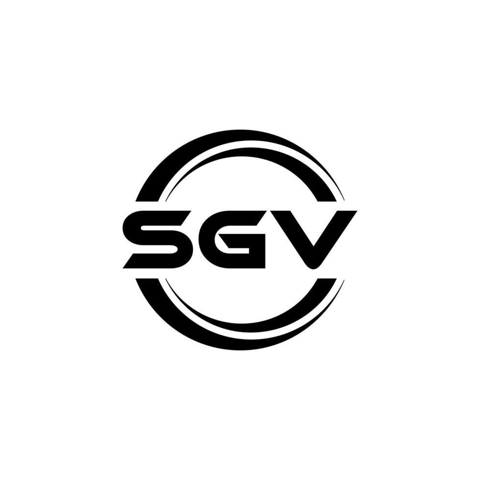 SGV letter logo design in illustration. Vector logo, calligraphy designs for logo, Poster, Invitation, etc.