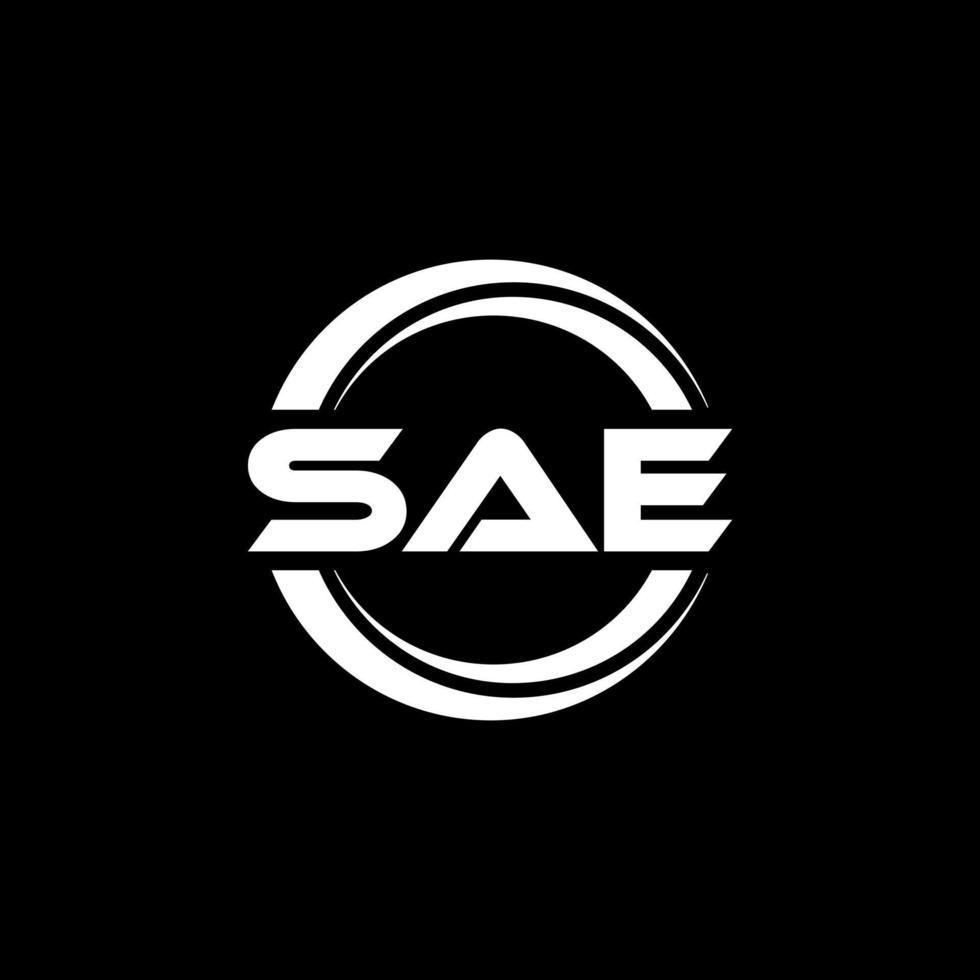 SAE letter logo design in illustration. Vector logo, calligraphy designs for logo, Poster, Invitation, etc.