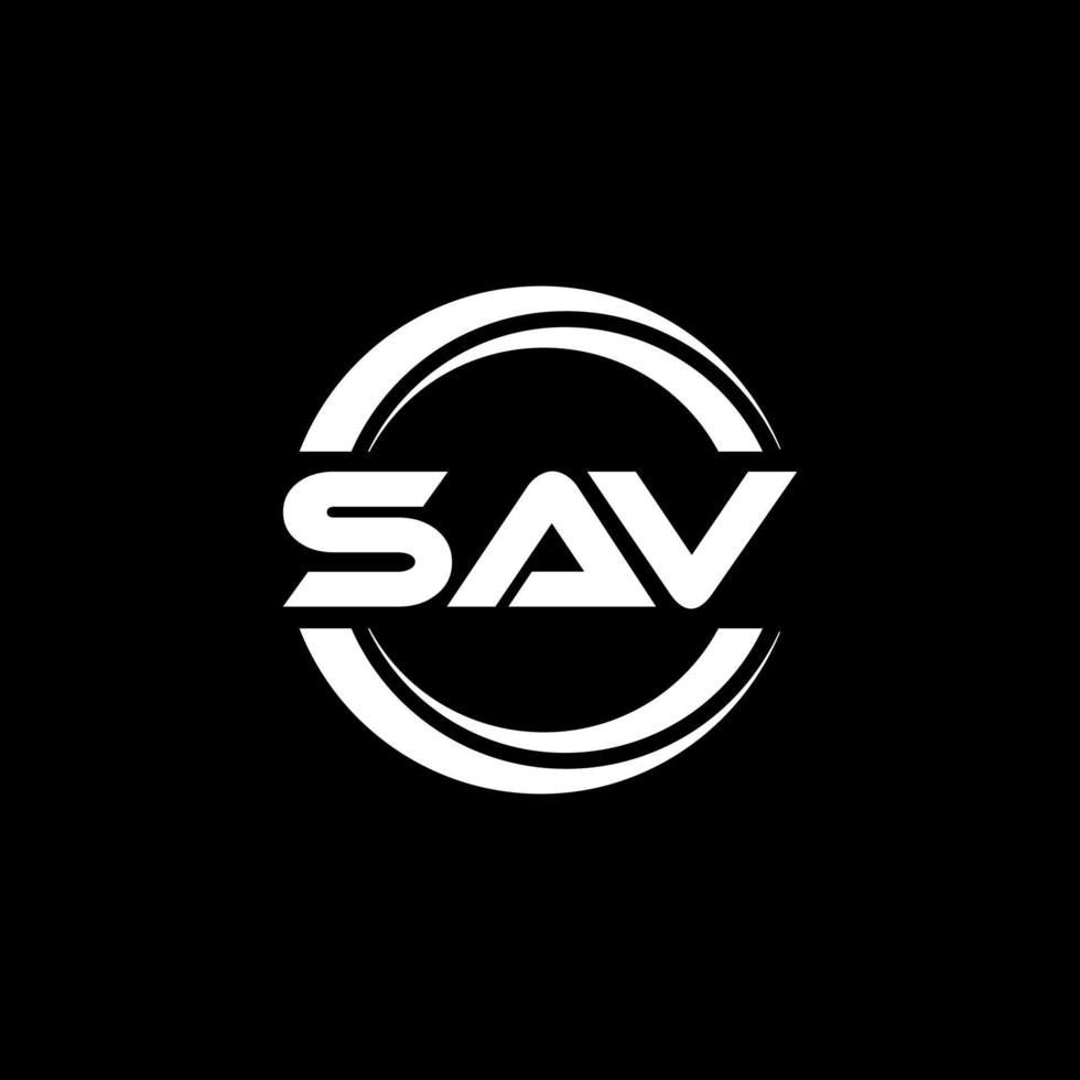 diseño del logotipo de la letra sav en la ilustración. logotipo vectorial, diseños de caligrafía para logotipo, afiche, invitación, etc. vector