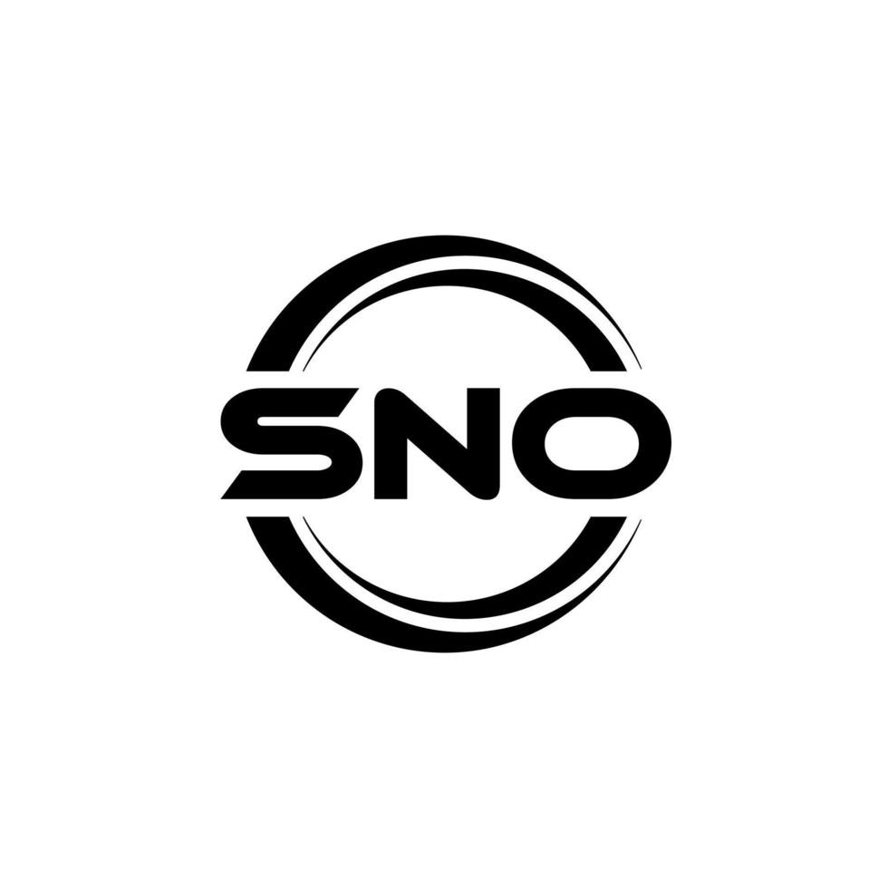 diseño del logotipo de la letra sno en la ilustración. logotipo vectorial, diseños de caligrafía para logotipo, afiche, invitación, etc. vector