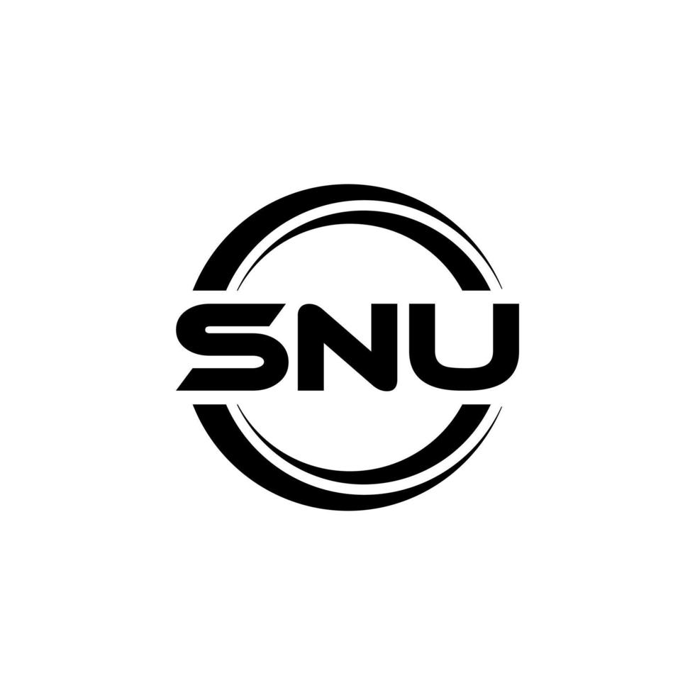 diseño del logotipo de la letra snu en la ilustración. logotipo vectorial, diseños de caligrafía para logotipo, afiche, invitación, etc. vector