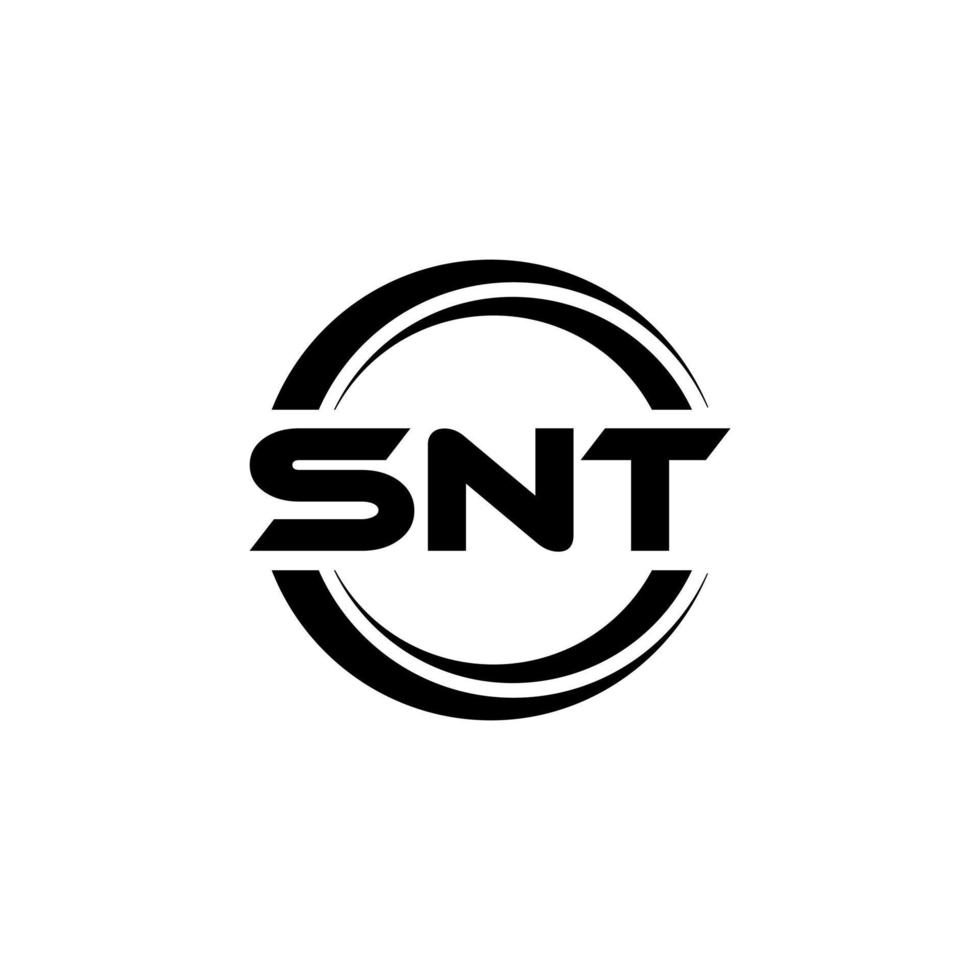 diseño de logotipo de letra snt en ilustración. logotipo vectorial, diseños de caligrafía para logotipo, afiche, invitación, etc. vector