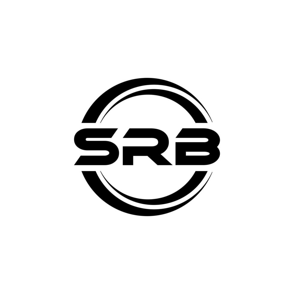 SRB letter logo design in illustration. Vector logo, calligraphy designs for logo, Poster, Invitation, etc.