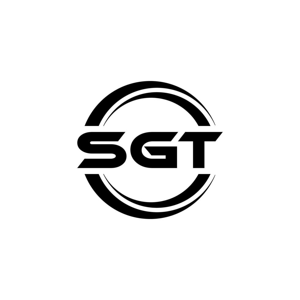 SGT letter logo design in illustration. Vector logo, calligraphy designs for logo, Poster, Invitation, etc.