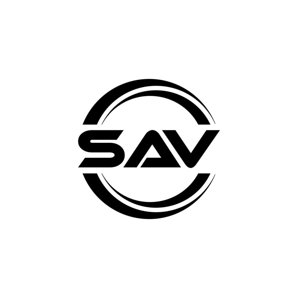 diseño del logotipo de la letra sav en la ilustración. logotipo vectorial, diseños de caligrafía para logotipo, afiche, invitación, etc. vector