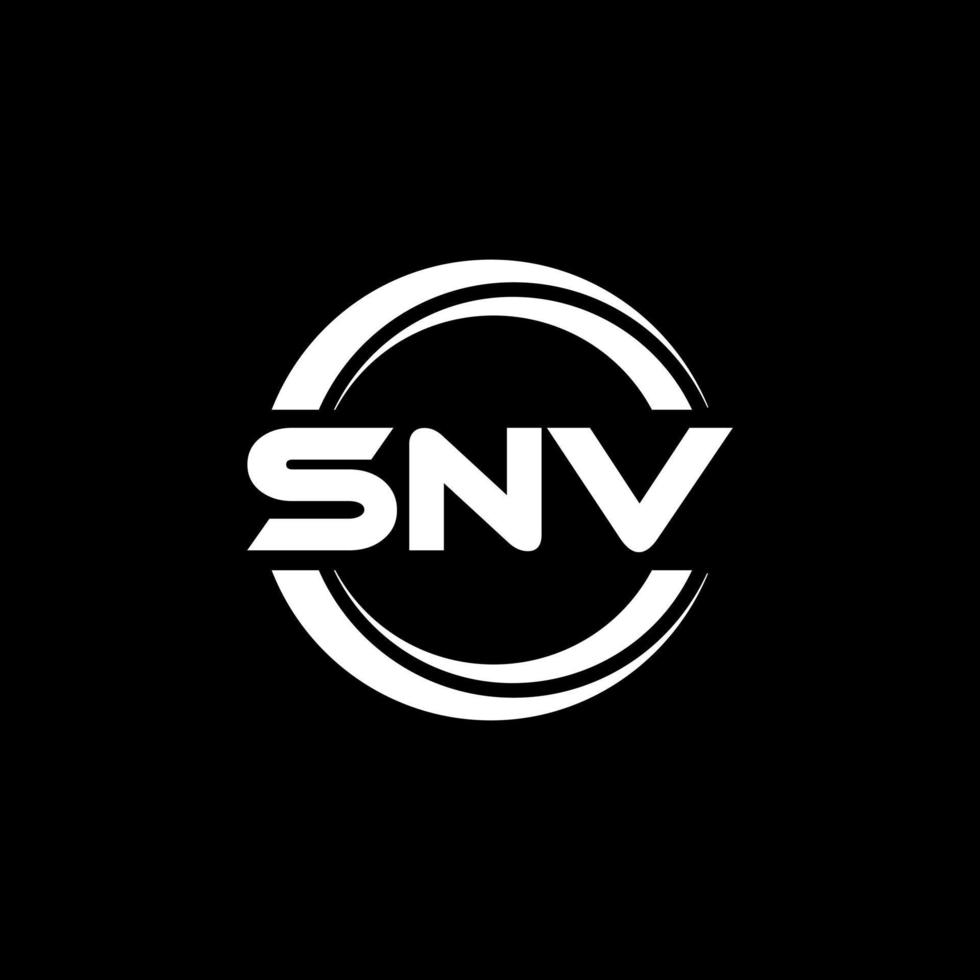 SNV letter logo design in illustration. Vector logo, calligraphy designs for logo, Poster, Invitation, etc.