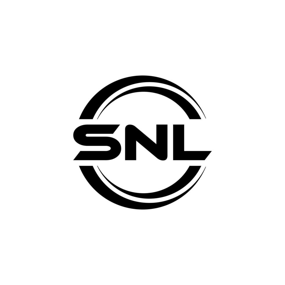 diseño de logotipo de letra snl en ilustración. logotipo vectorial, diseños de caligrafía para logotipo, afiche, invitación, etc. vector