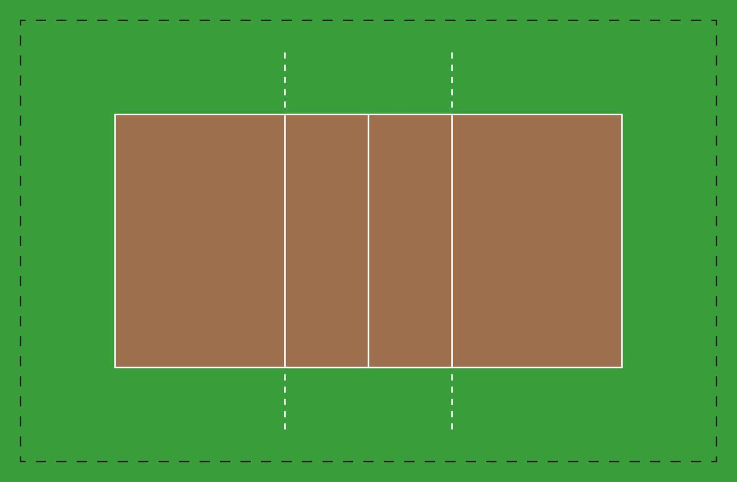 Empty scheme of the volleyball court with observance of standard