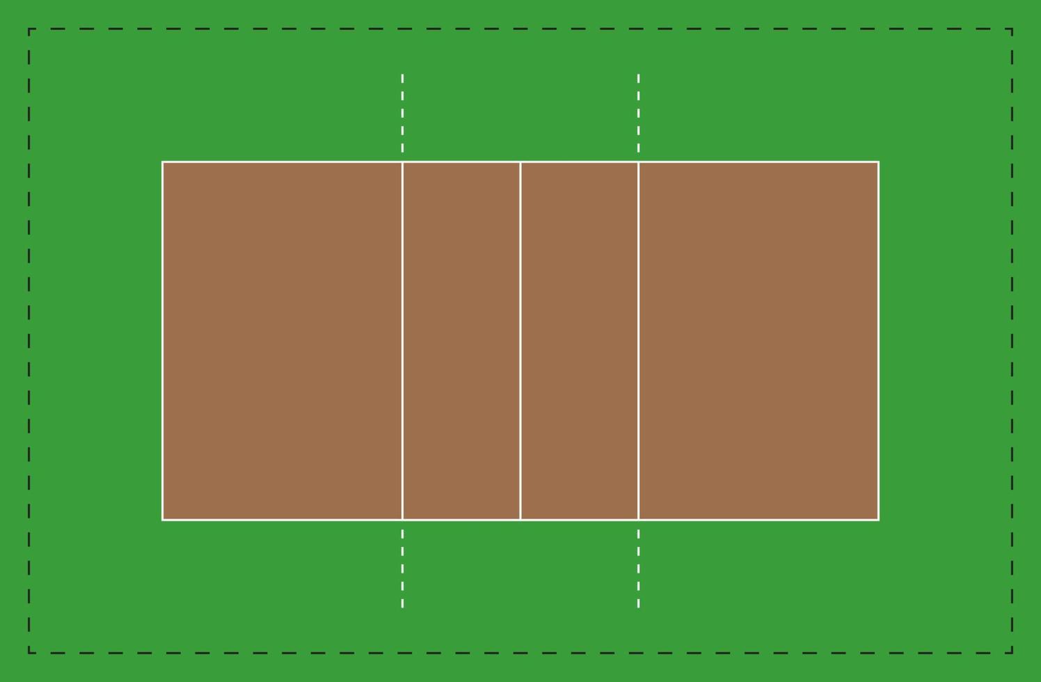 esquema vacío de la cancha de voleibol con observancia de proporciones estándar, con marcas, vector aislado.