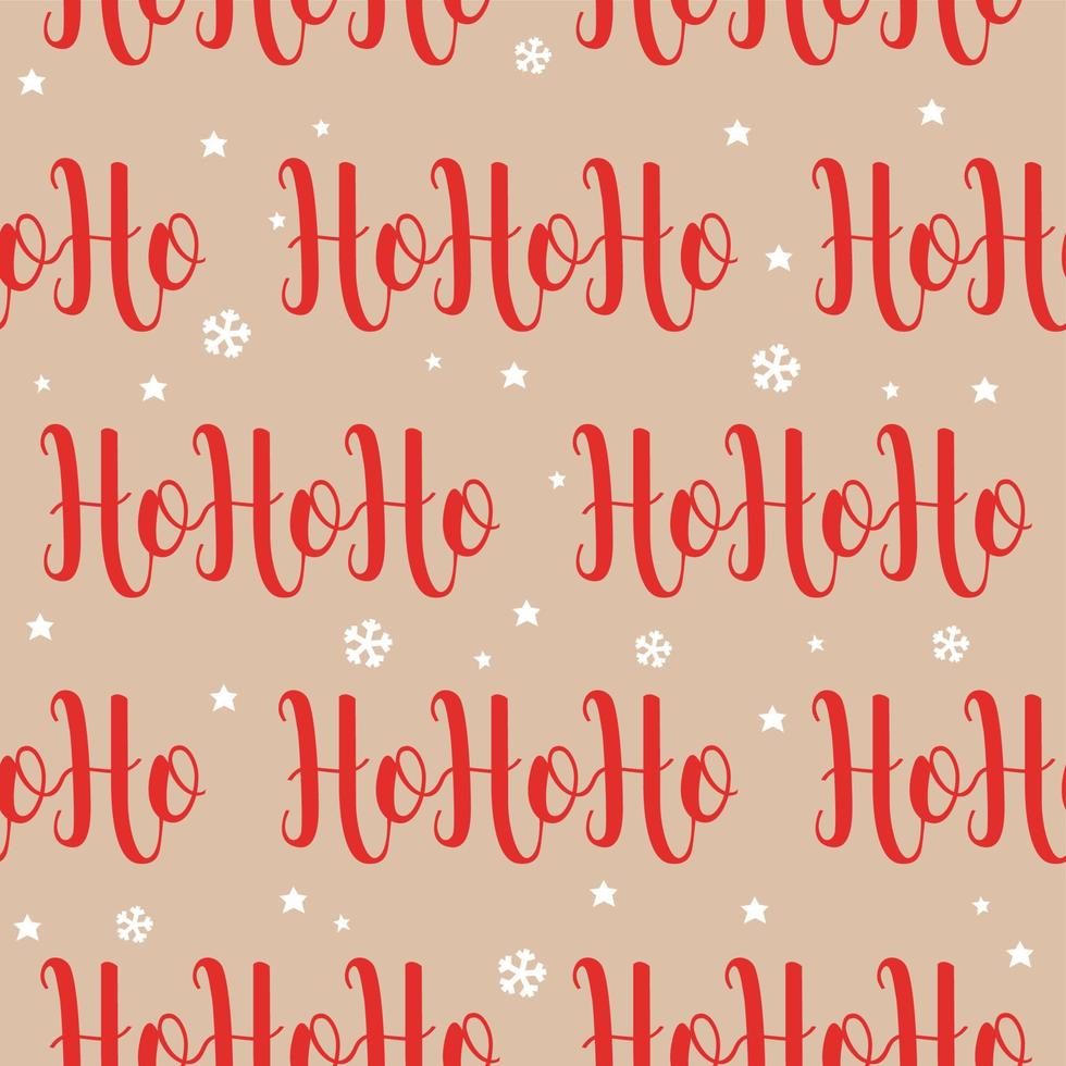 Seamless Christmas pattern ho ho ho vector